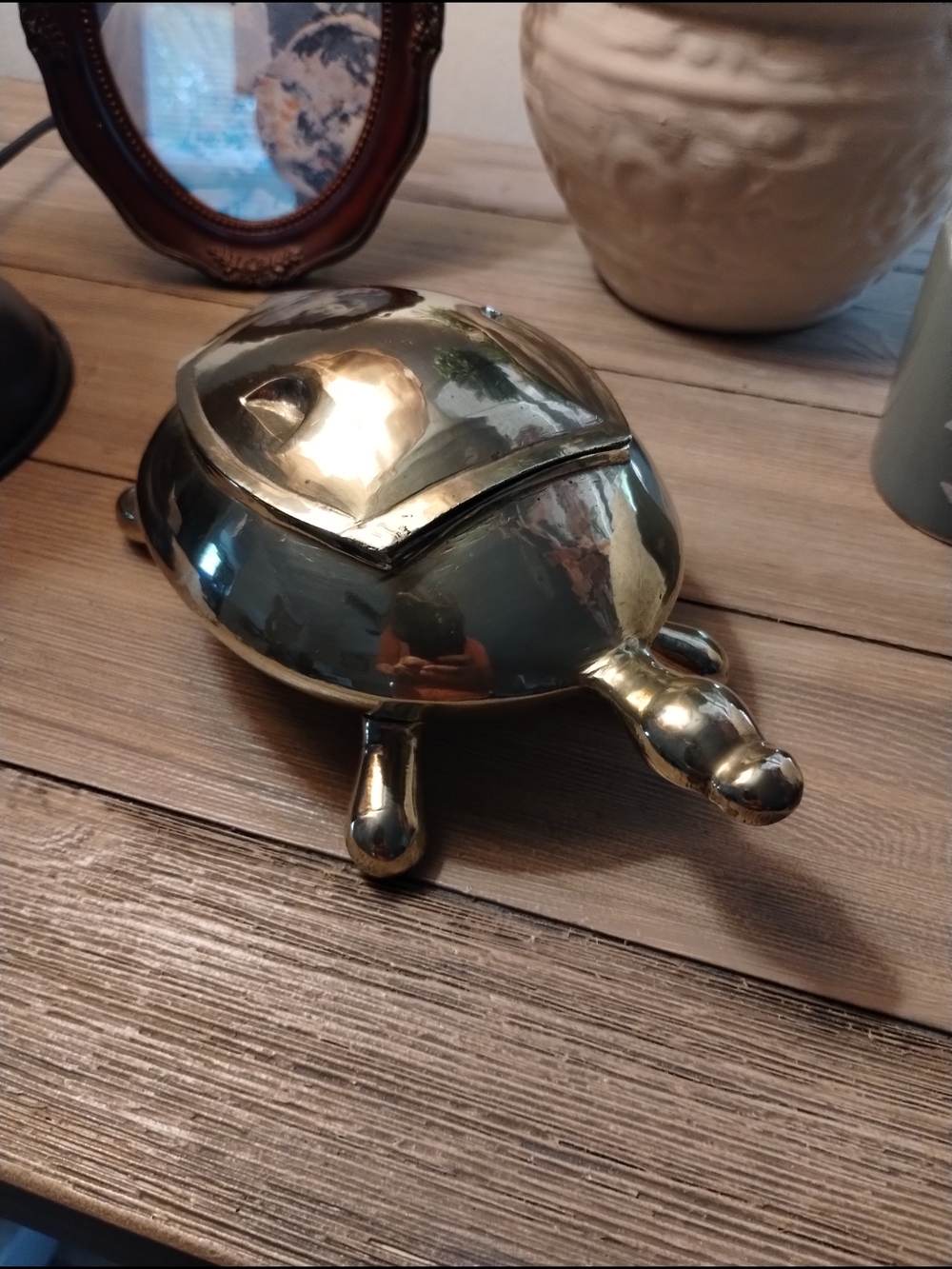 Vintage Brass Turtle 🐢 Ashtray